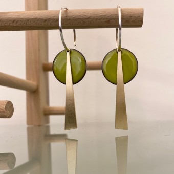 Handcrafted Scottish jewellery - Geometric Hoop earrings
